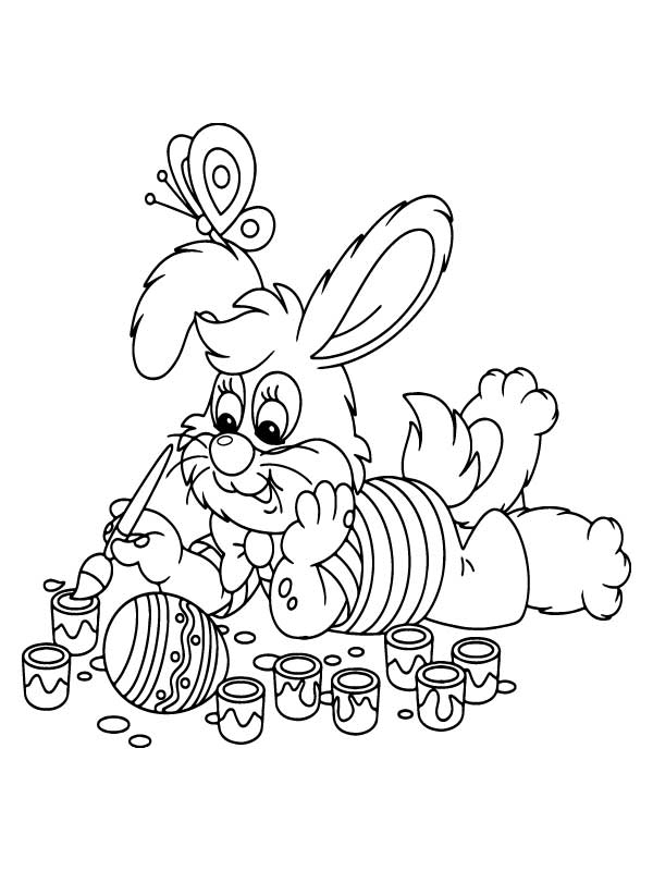 Cozy Easter Bunny Coloring Page Free Printable Coloring Pages For Kids