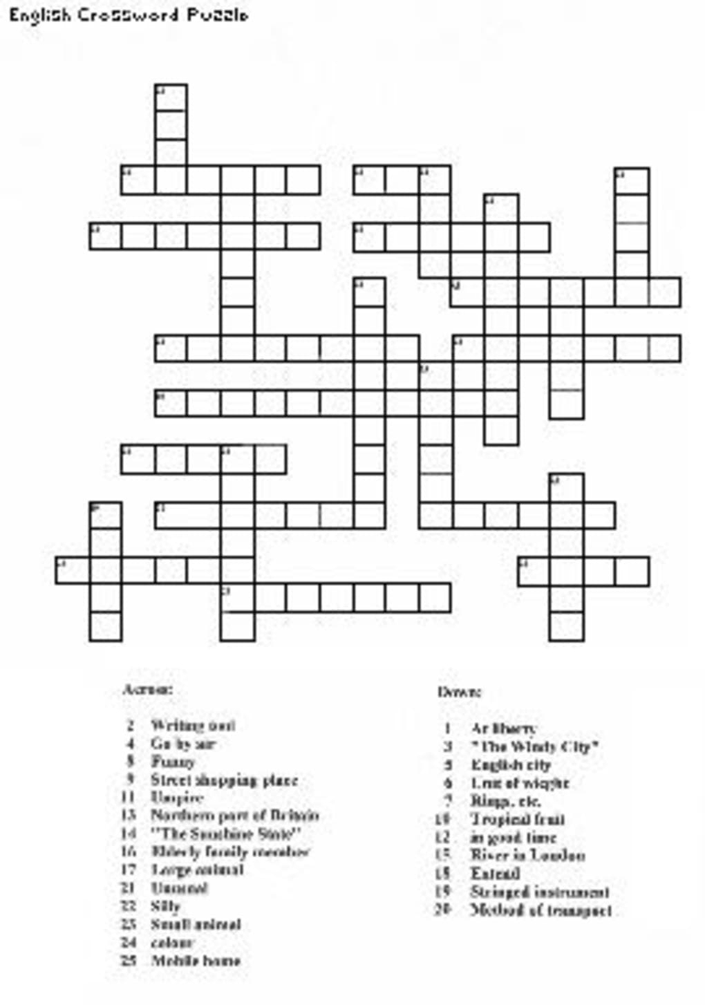 Create Your Own Crossword Puzzle Free Printable