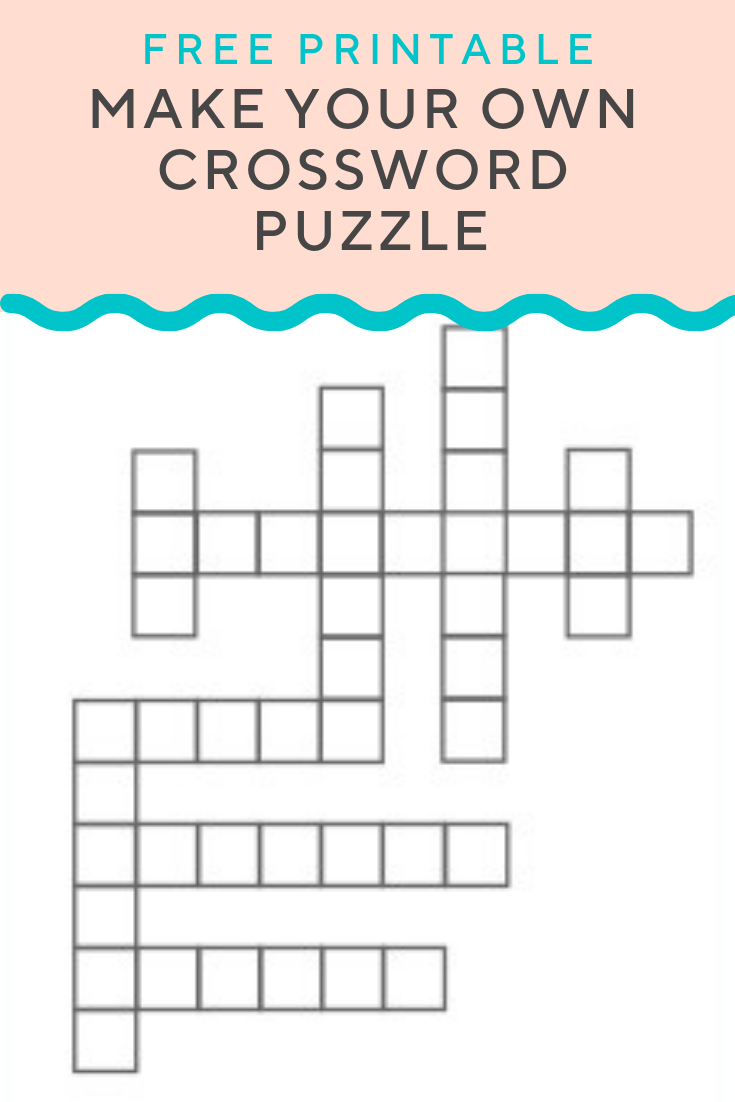 Create Your Own Crossword Puzzle Printable Printable Crossword Puzzles