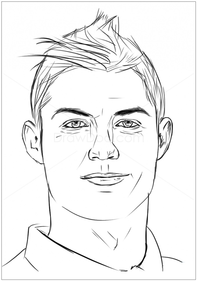 Cristiano Ronaldo Coloring Pages Free Online For Kids 