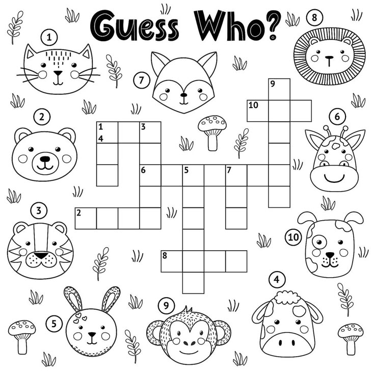 Crossword Coloring Pages Printable KrishteEllis