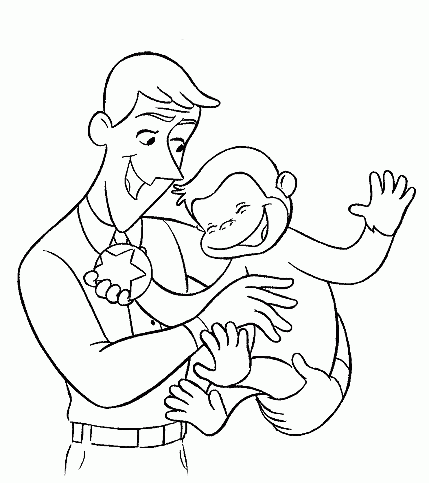 Curious George Color Pages Coloring Home