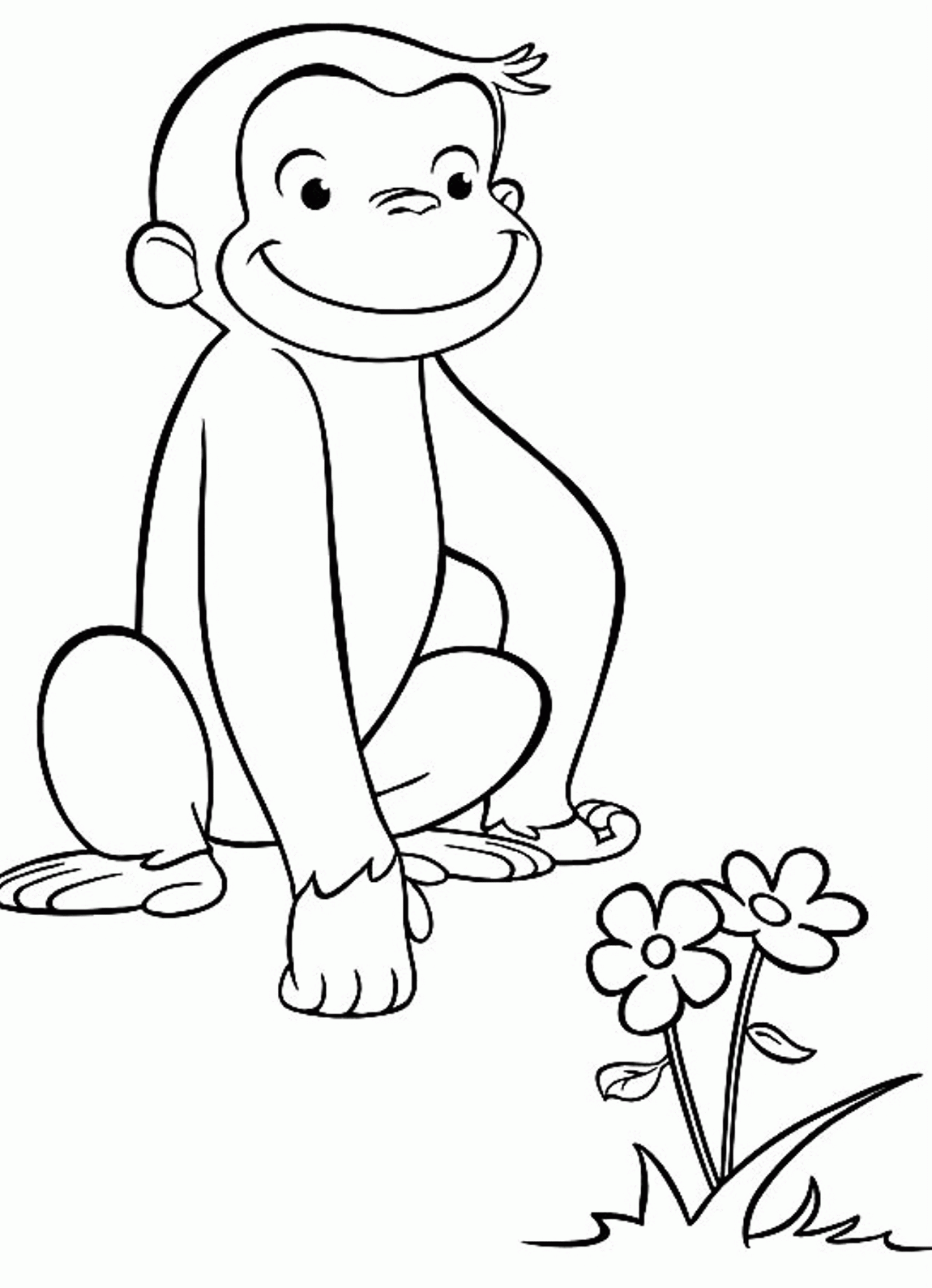 Curious George Coloring Pages To Print Coloring Home