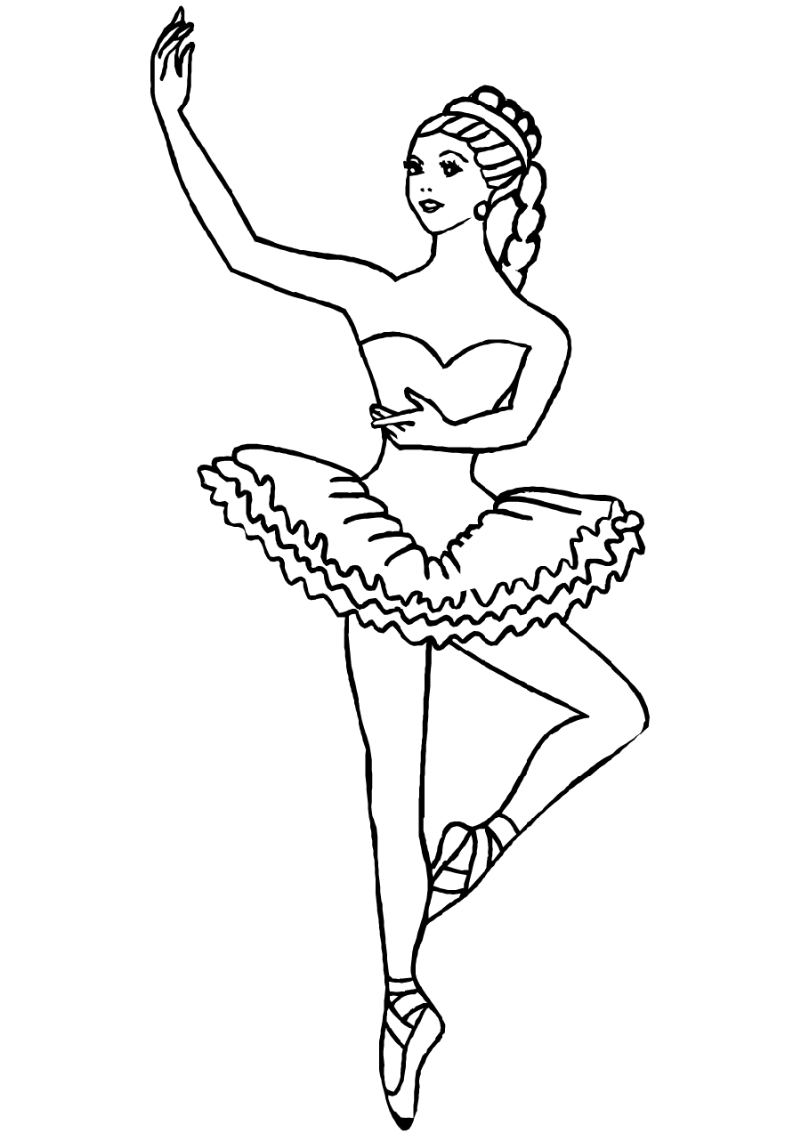 Cute Ballerina Coloring Page Free Printable Coloring Pages For Kids