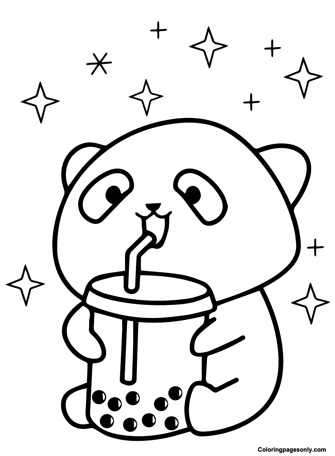 Cute Boba Coloring Pages Coloring Nation