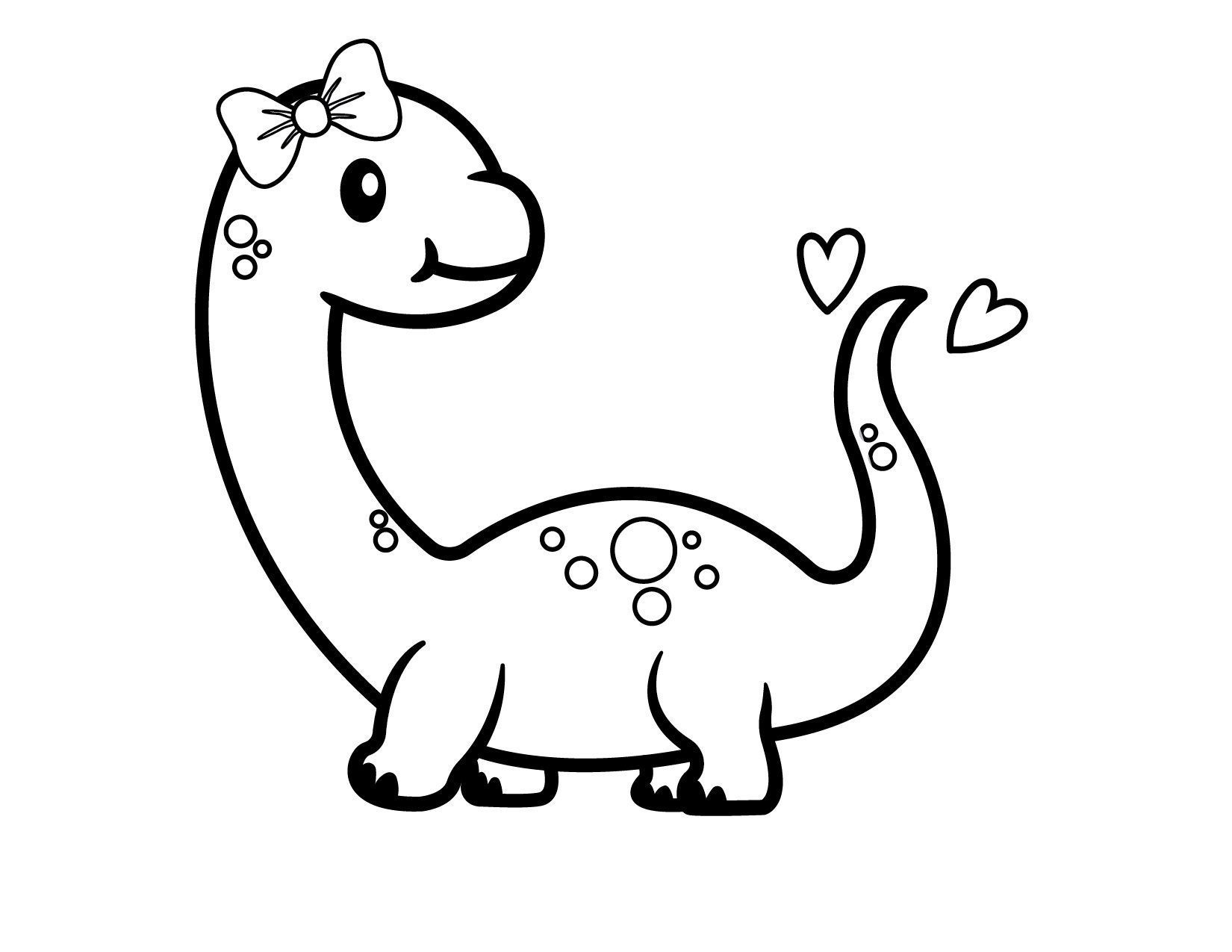 Cute Dinosaur Coloring Pages Printable Coloring Book 