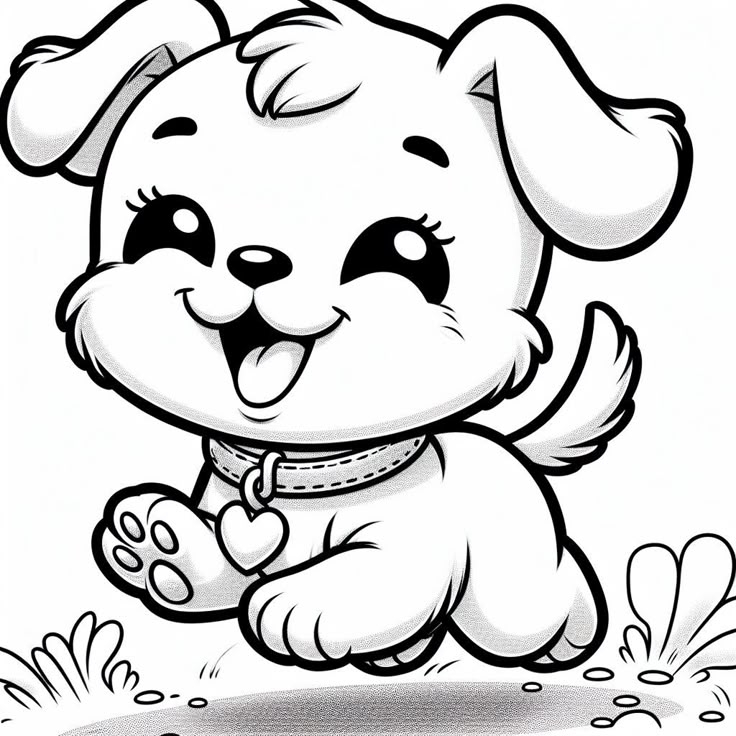 Cute Dog Coloring Page Puppy Coloring Pages Dog Coloring Page