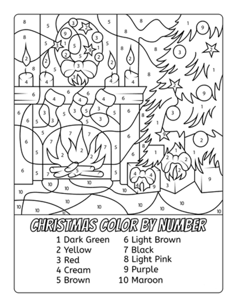 Cute Gingerbread Color By Number Download Print Now 