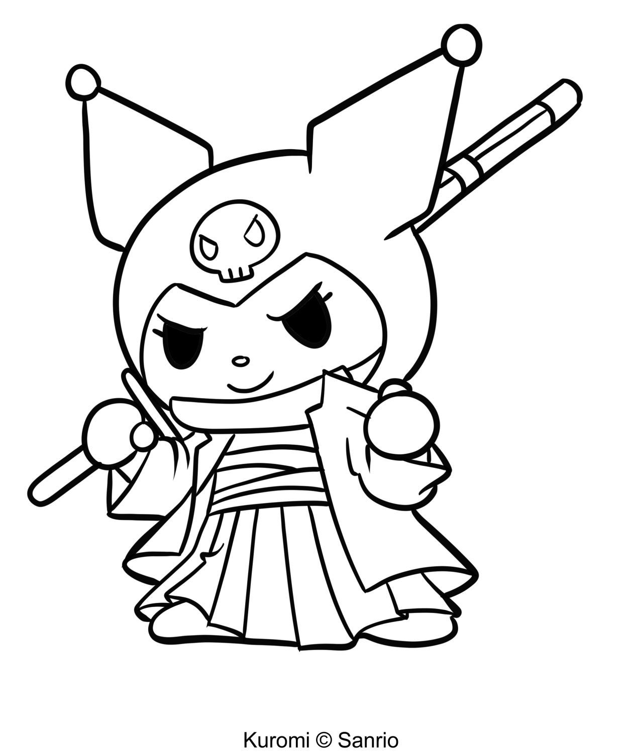 Cute Kuromi Coloring Pages Pdf To Print Hello Kitty Colouring Pages 