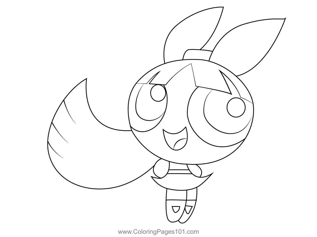 Cute Powerpuff Girls Coloring Page For Kids Free The Powerpuff Girls 