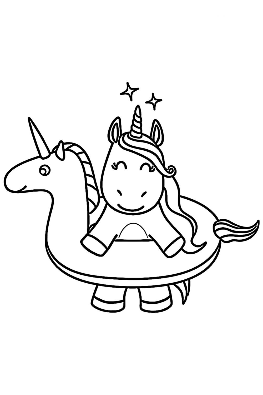 Cute Unicorn Coloring Pages YouLoveIt