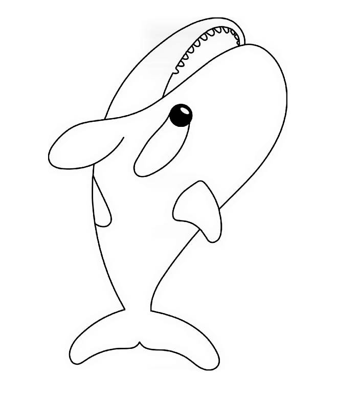 Cute Whale Coloring Page