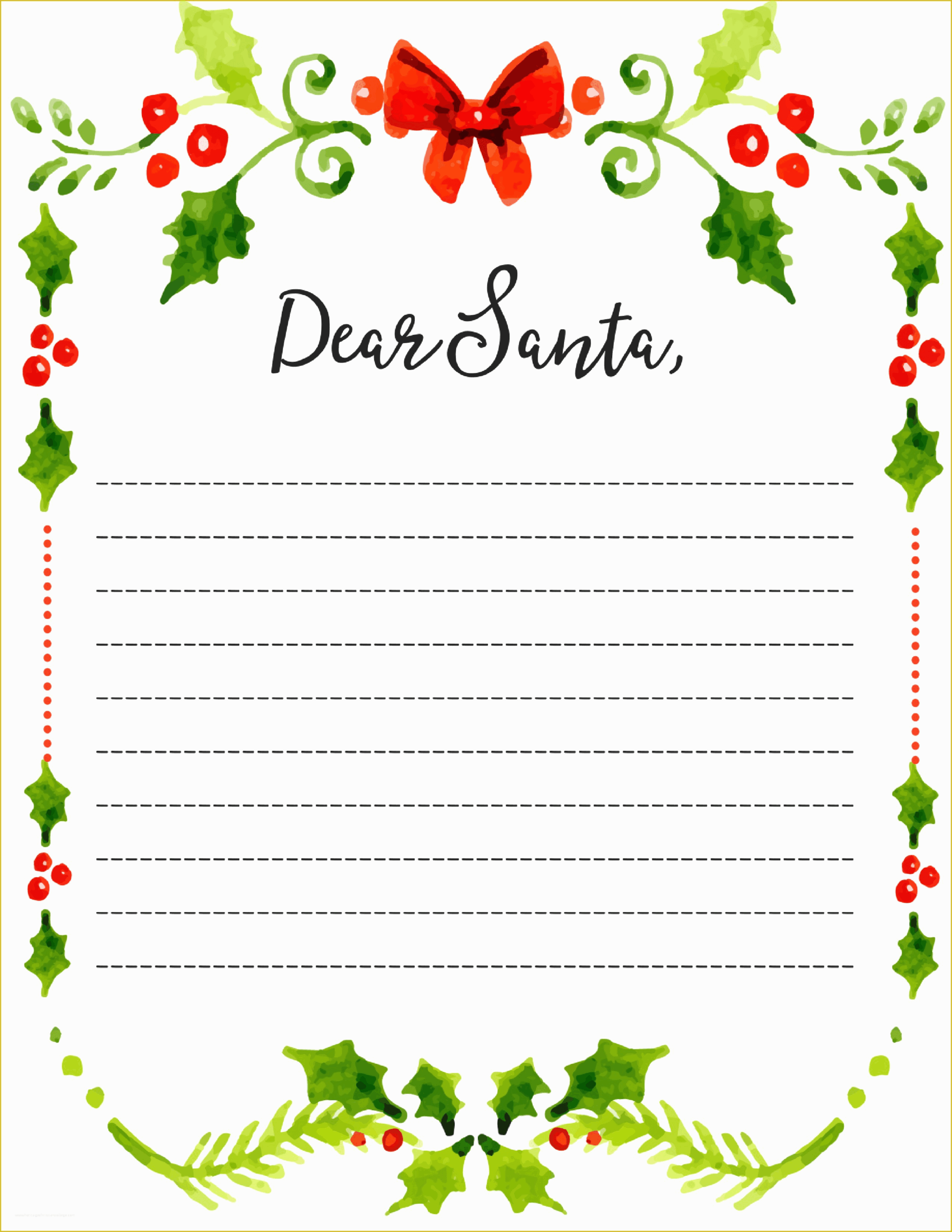 Dear Santa Letter Template Free Of Dear Santa Fill In Letter Template 