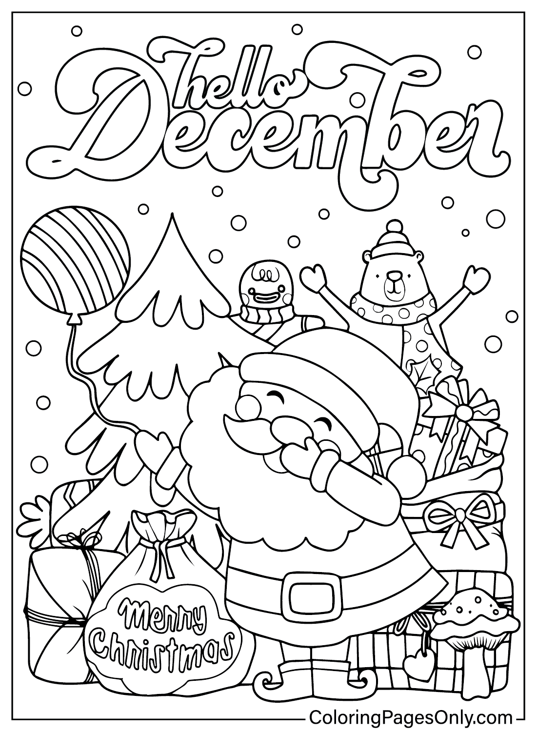 December Coloring Pages Free Printable Coloring Pages