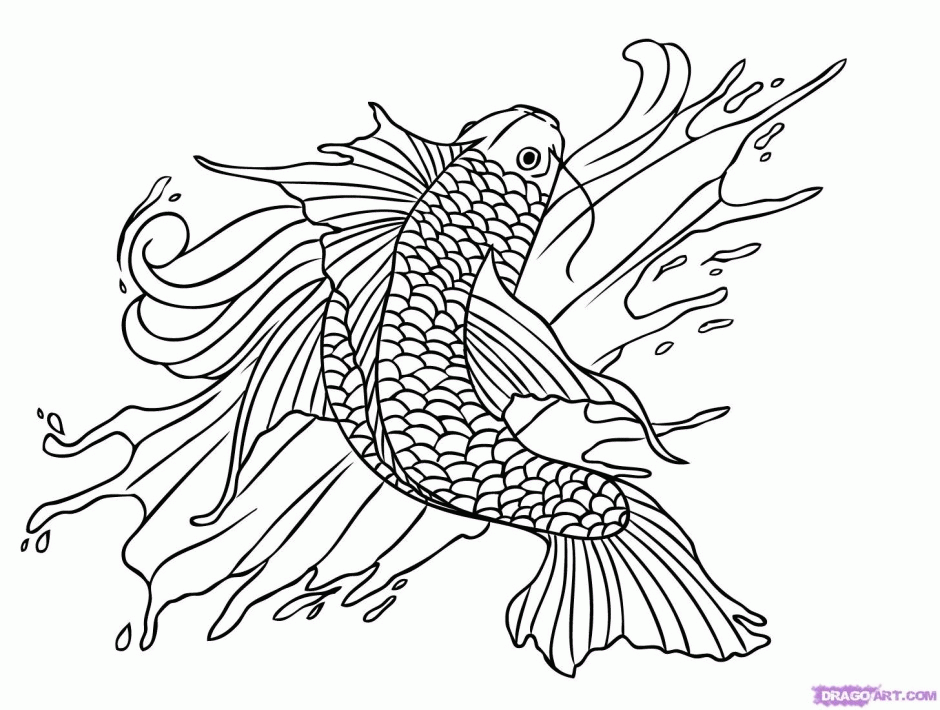 Detailed Fish Coloring Pages Coloring Home