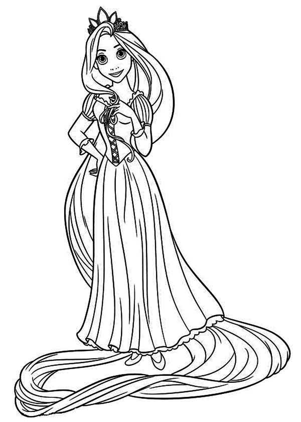 Disney Princess Rapunzel Coloring Page Kids Play Color