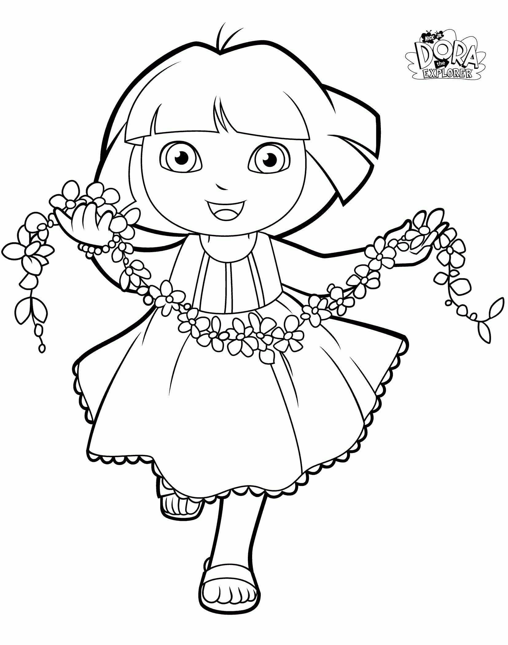 Dora Coloring Pages Backpack Diego Boots Swiper Print And Color 