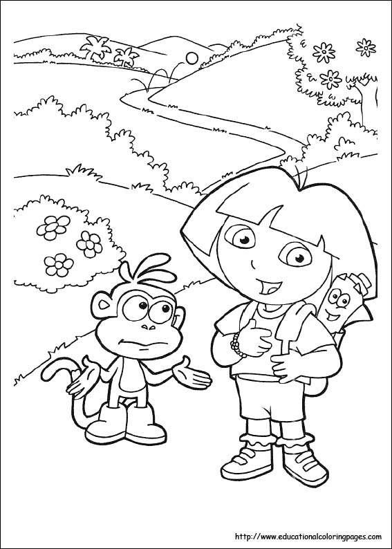Dora Coloring Pages Free For Kids