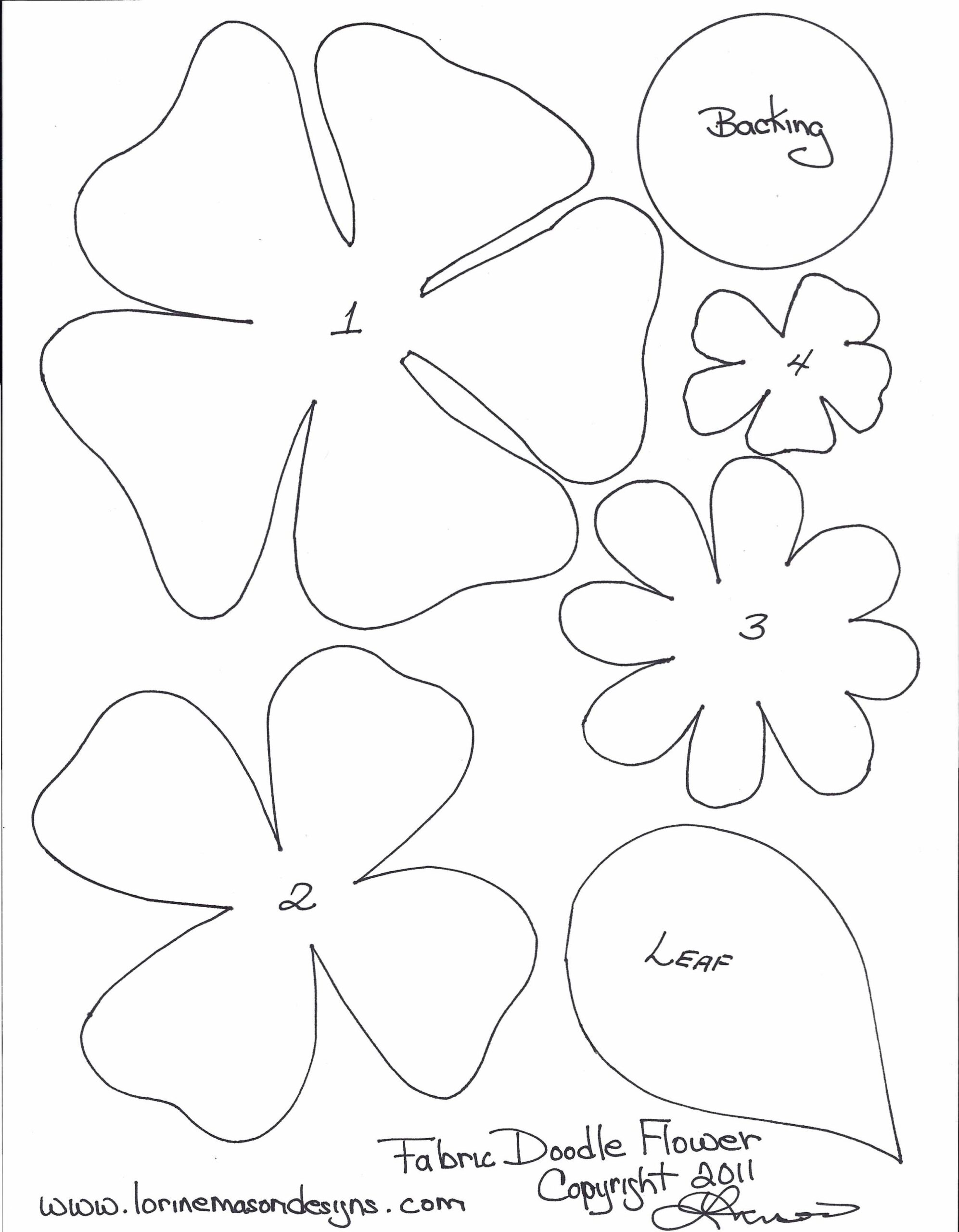 Downloadable Free Printable Paper Flower Templates