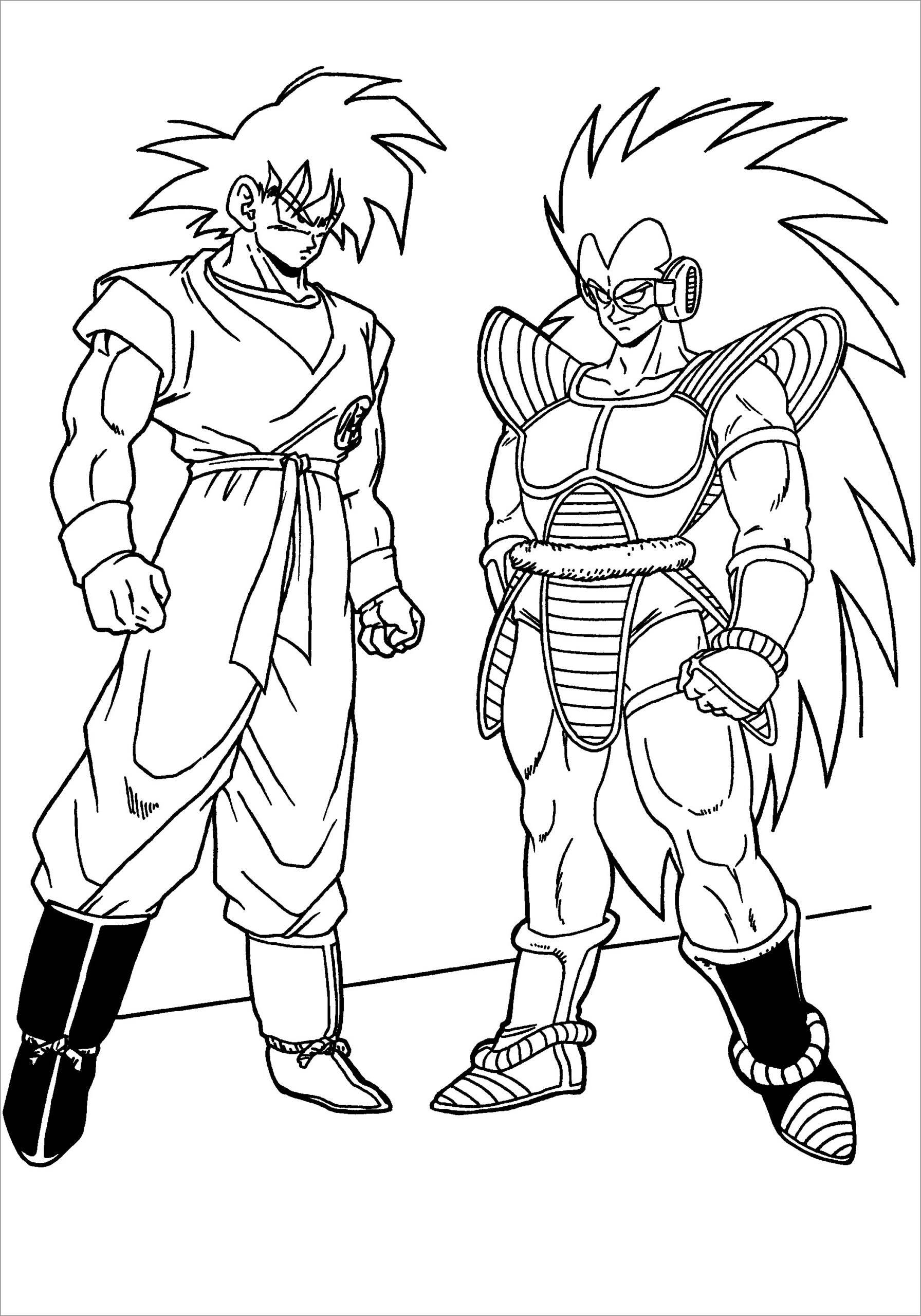 Dragon Ball Z Coloring Pages Goku And Vegeta ColoringBay