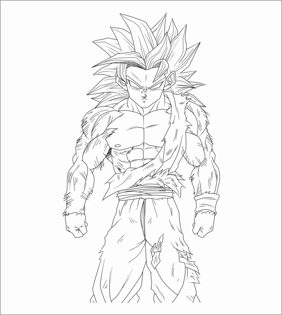 Dragon Ball Z Coloring Pages Goku Super Saiyan ColoringBay