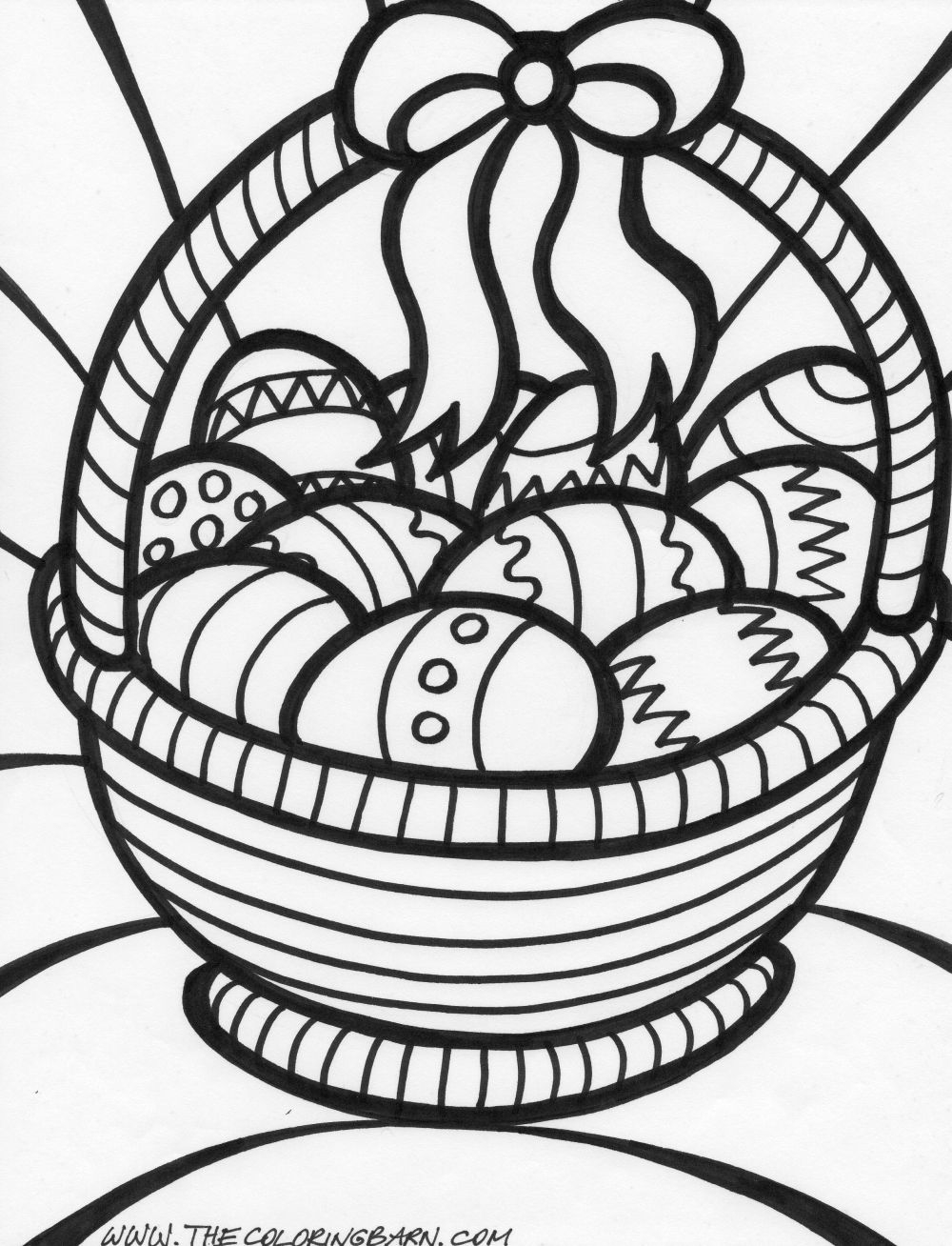 Easter Basket Coloring Page Coloring Book