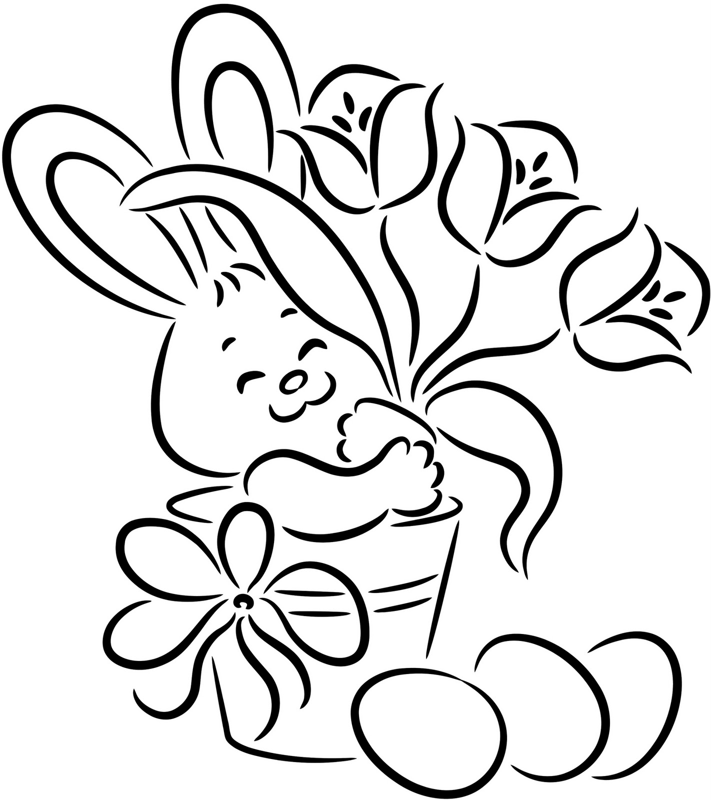 Easter Bunny Coloring Pages Clip Arts ClipArt Best