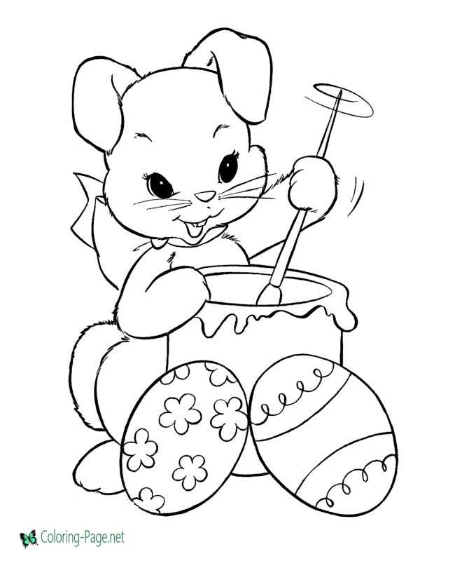 Easter Bunny Coloring Pages To Print