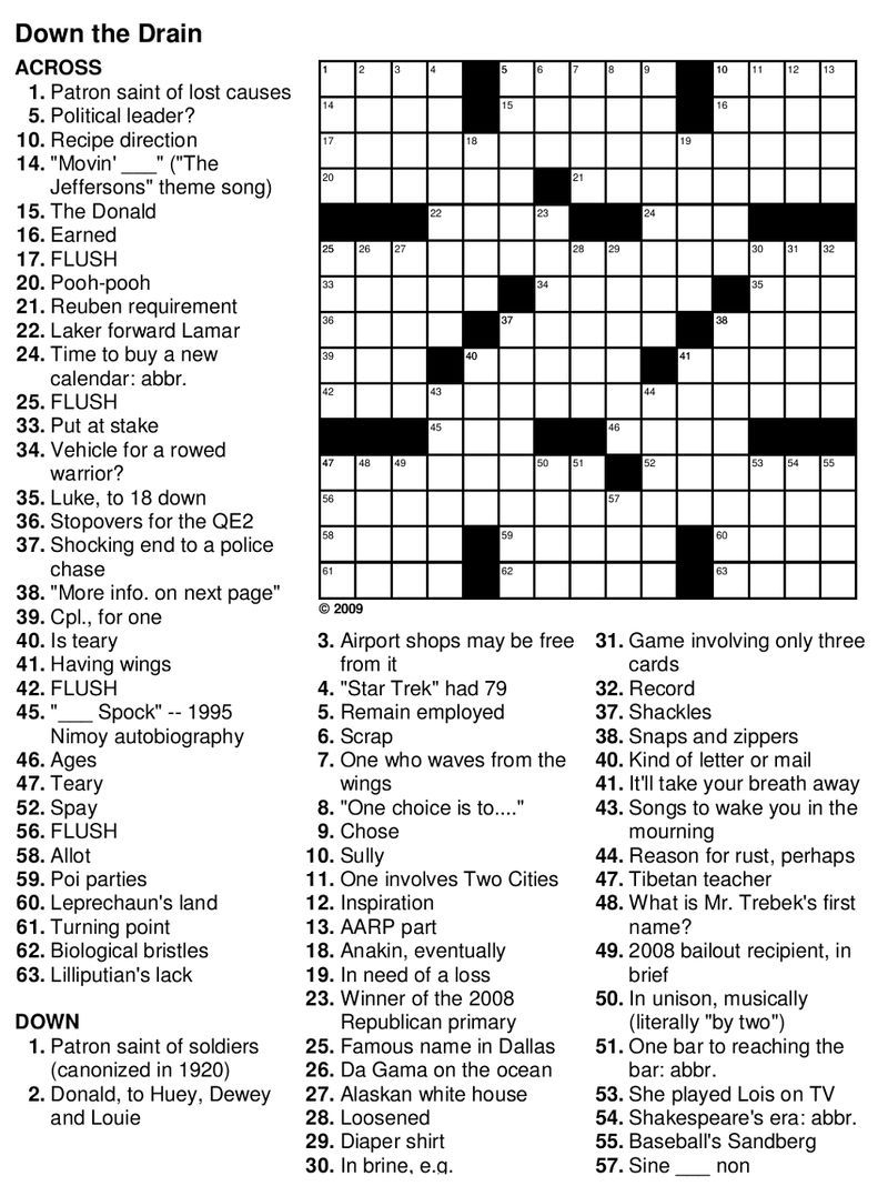 Easy Daily Crossword Puzzles Printable Printable Crossword Puzzles Online