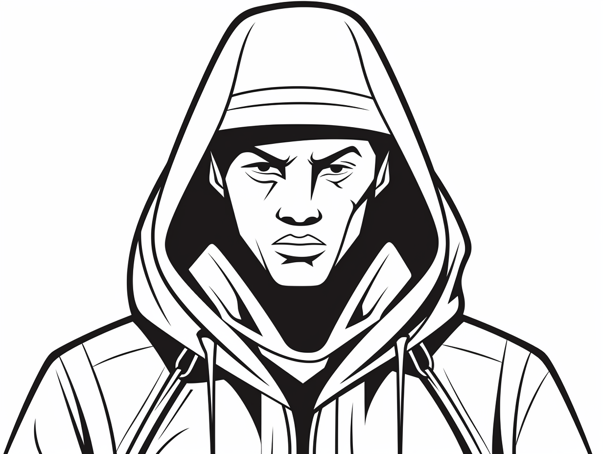 Easy Gangsta Coloring Page Coloring Page