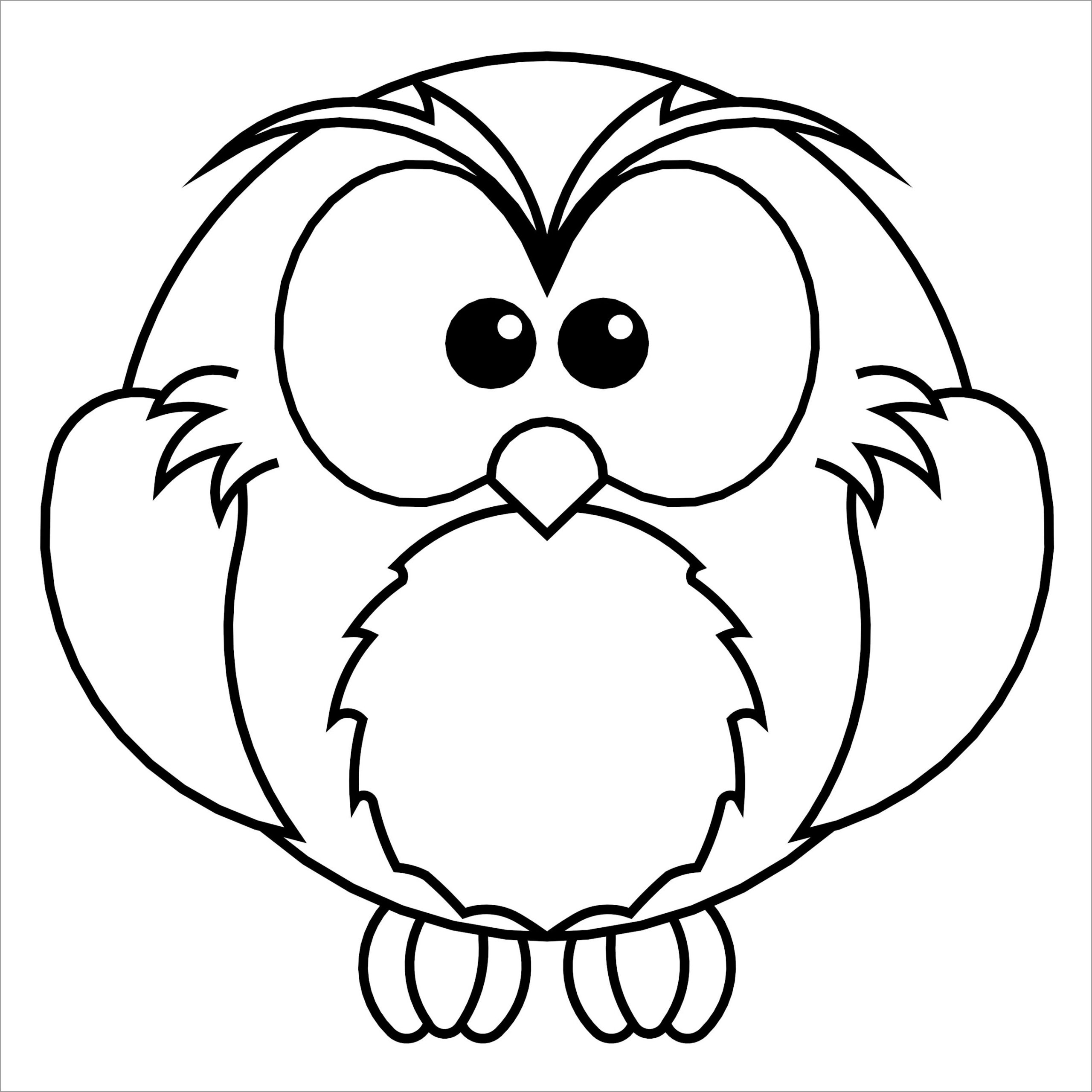Easy Owl Coloring Pages For Preschool ColoringBay