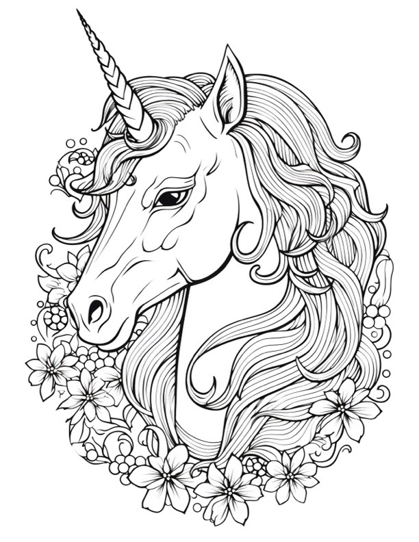 Easy Printable Adult Coloring Pages Unicorns Coloring Pages