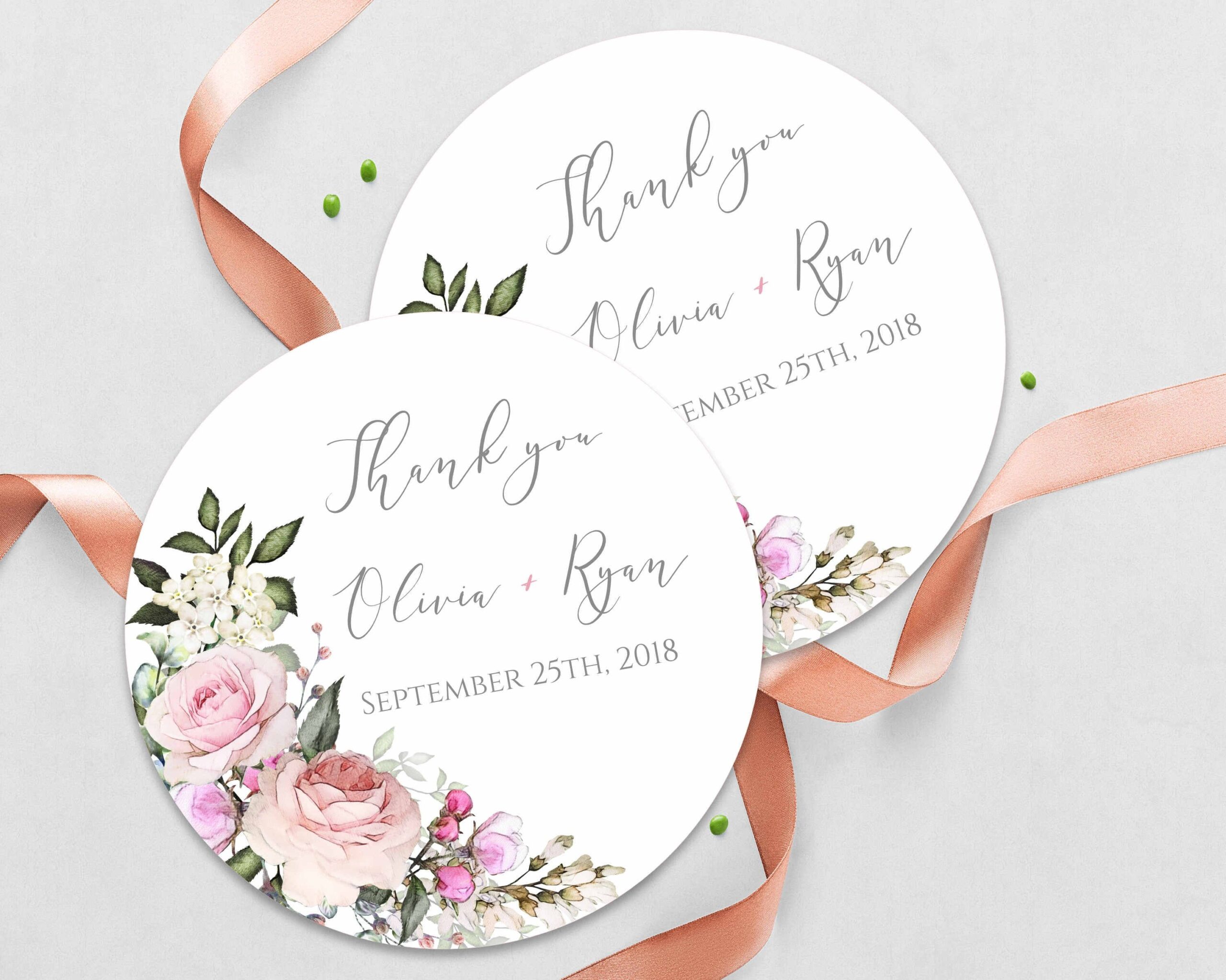 Editable Favor Tags Printable Gift Tags Template Romantic Etsy 