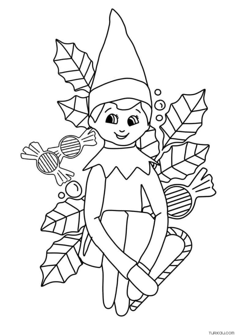 Elf Coloring Page Turkau