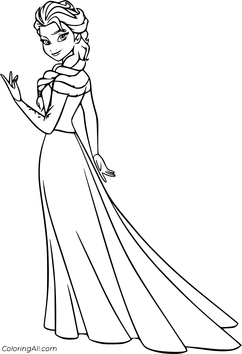 Elsa Coloring Pages 42 Free Printables ColoringAll