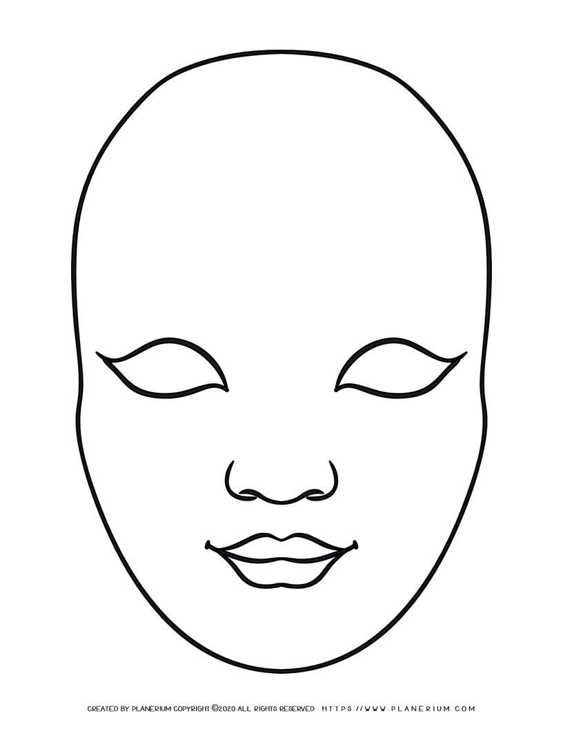 Face Mask Template Planerium