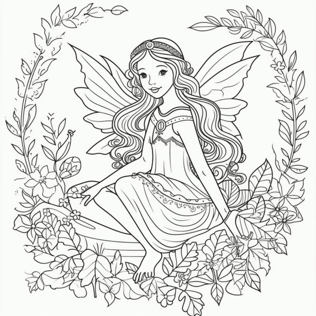 Fairy Coloring Page
