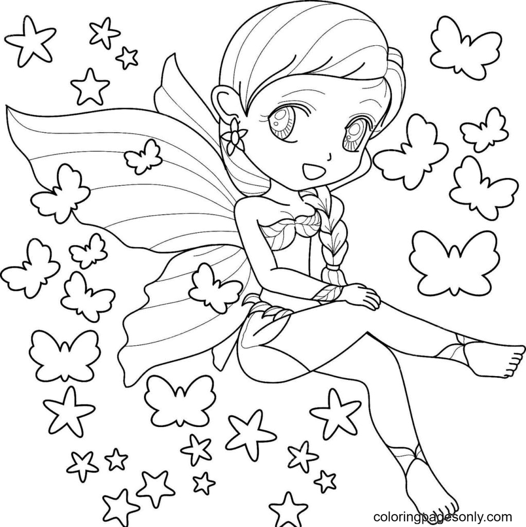 Fairy Coloring Pages Coloring Pages For Kids And Adults