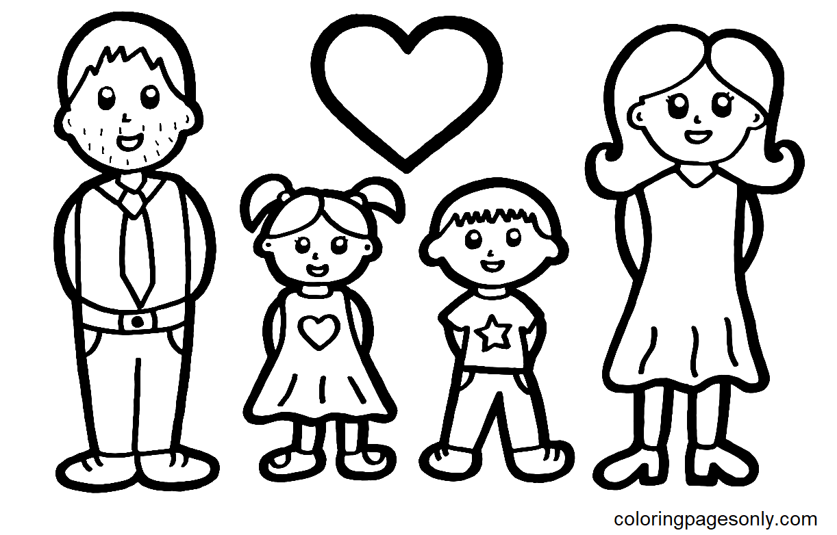 Family Coloring Pages