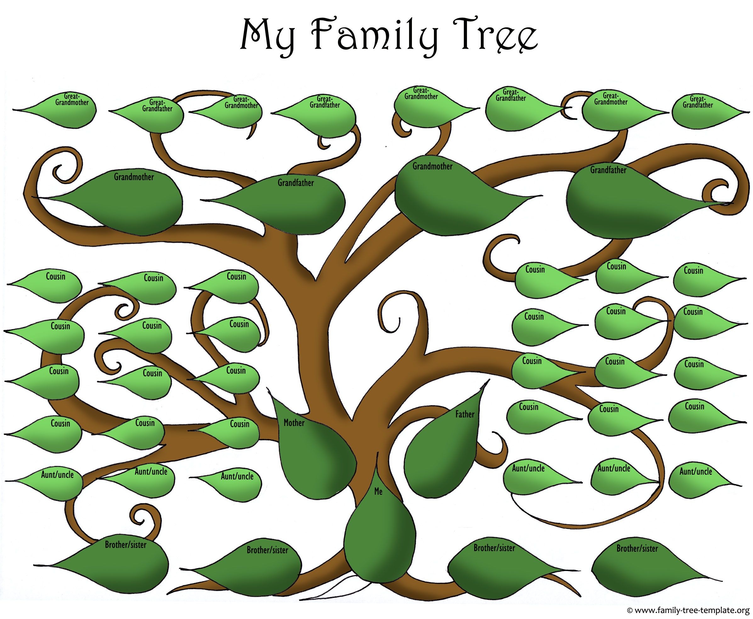 Family Tree Template Free Printable Content Calendar Template