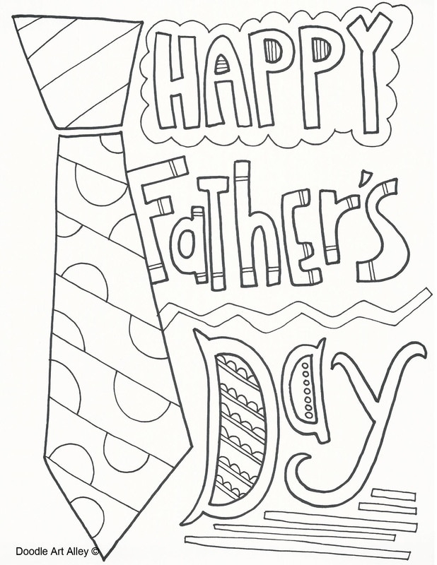 Fathers Day Coloring Pages Doodle Art Alley