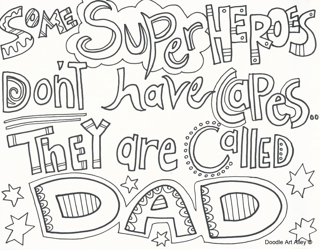 Fathers Day Coloring Pages Doodle Art Alley
