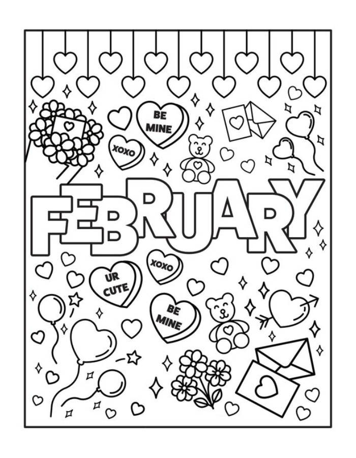 February Coloring Pages Free Printable PDF 
