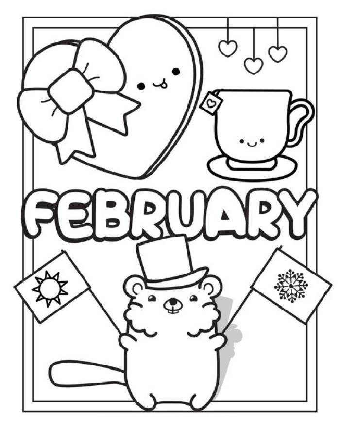 February Coloring Pages Free Printable PDF 