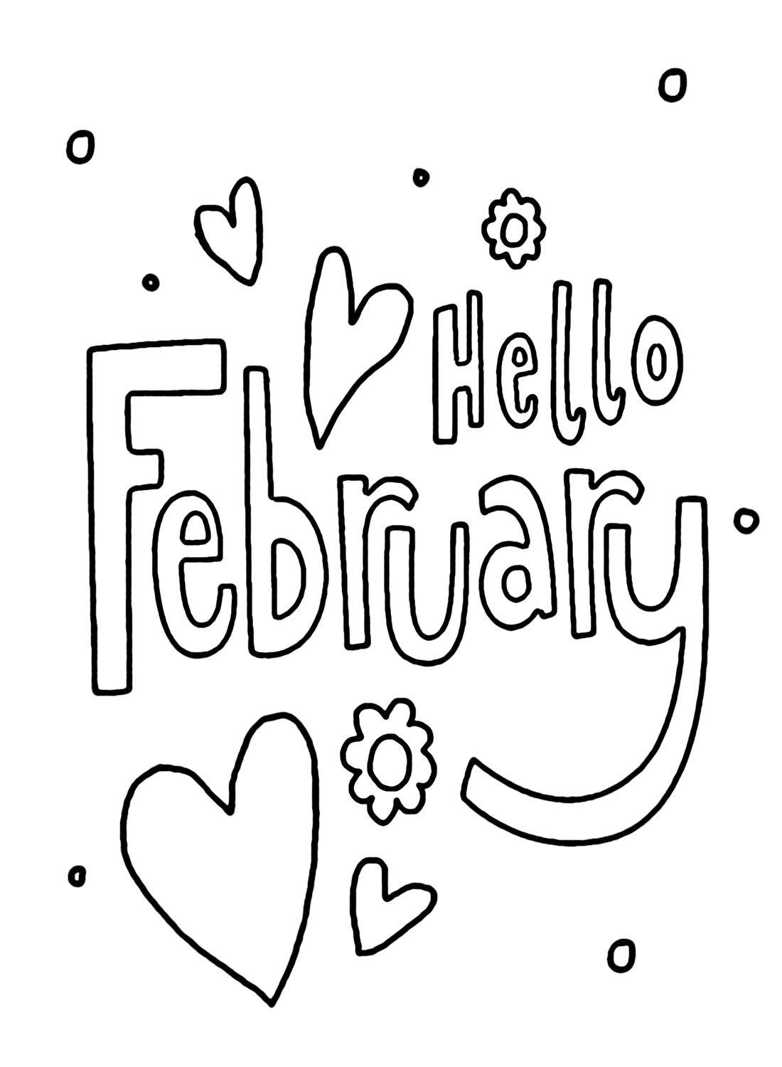 February Pictures Coloring Page Free Printable Coloring Pages