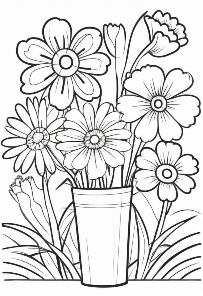 Flower Coloring Pages Color My Pages