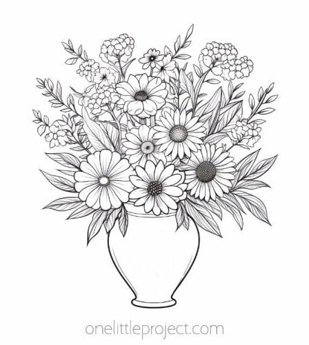 Flower Coloring Pages Free Printable Flower Coloring Sheets