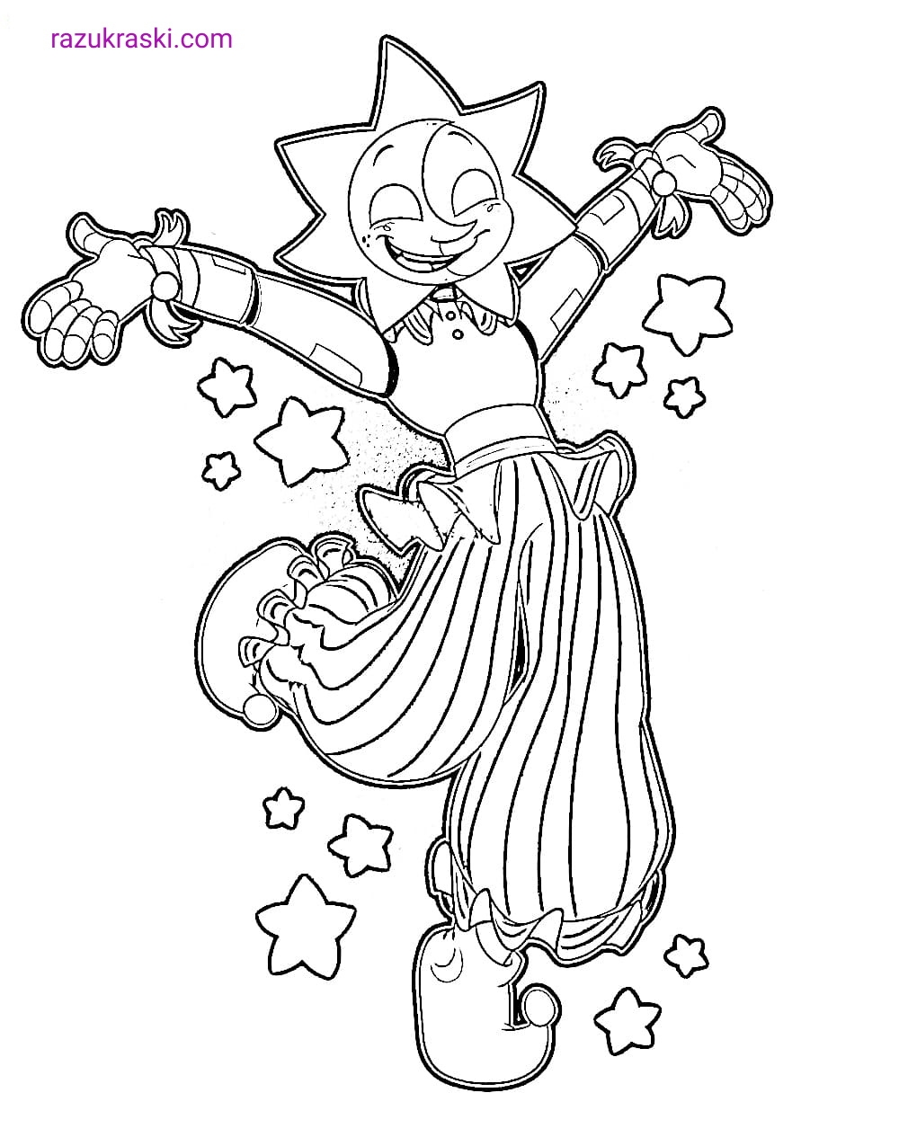 FNAF Moon And Sun Coloring Page Sundrop And Moondrop Coloring Home