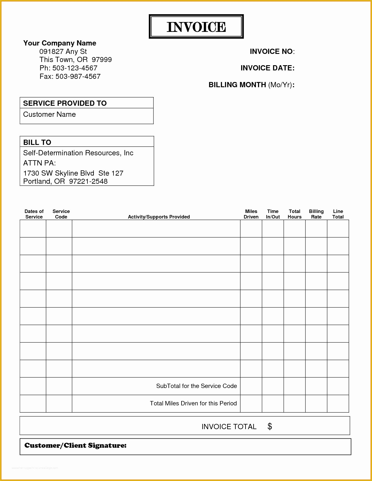Free Billing Template Of 7 Billing Invoices Templates Free 