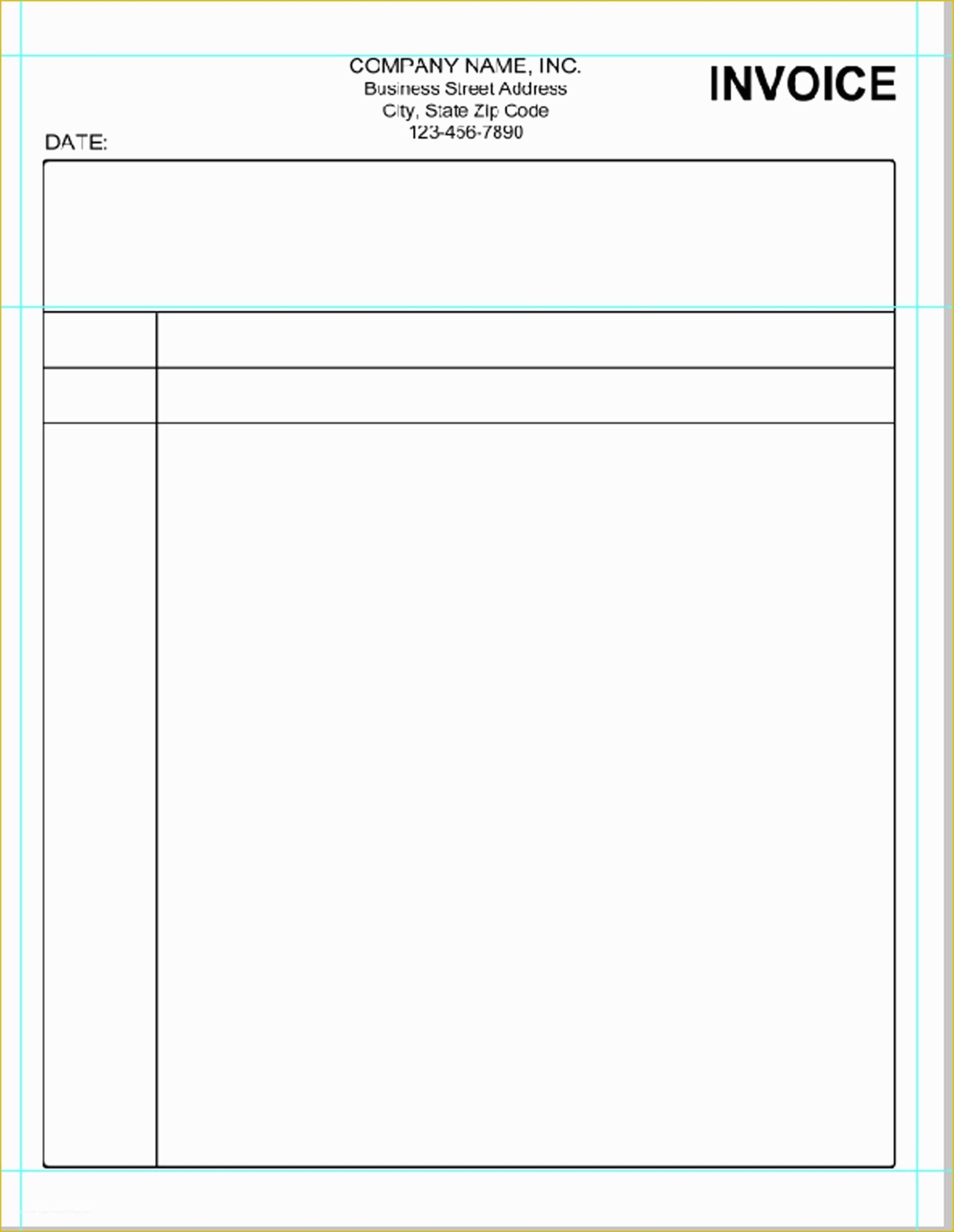 Free Blank Invoice Template Of Blank Printable Invoices Invoice